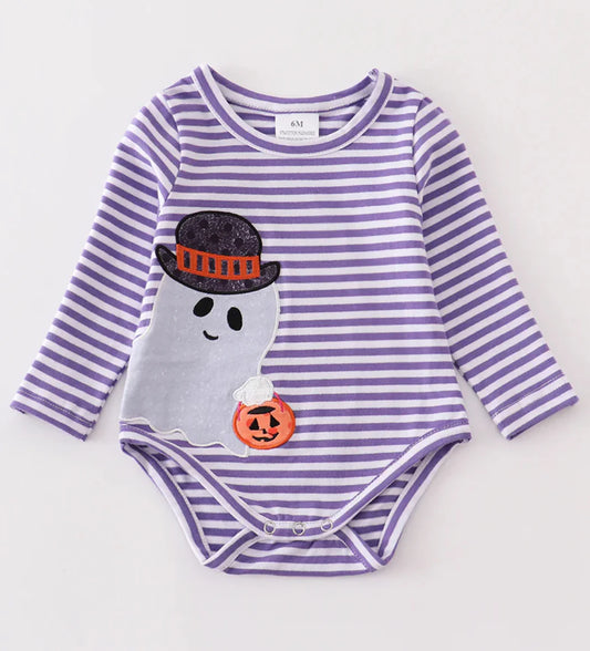 Ghost Pumpkin Romper 6 moths