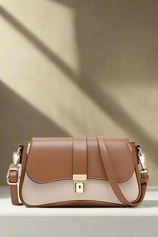 Giselle Brown Shoulder Flap Bag