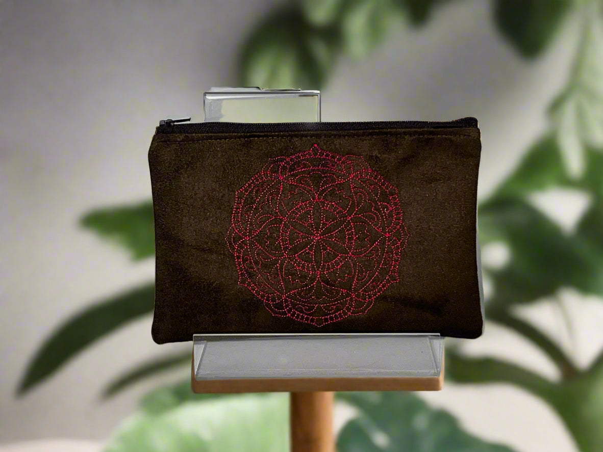 Mandala Zip Pouch - Hot Pink