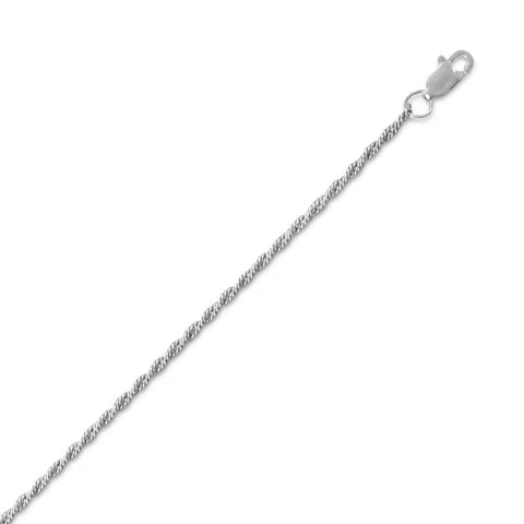 18" Oxidized Curb Rope Chain (1.7mm)