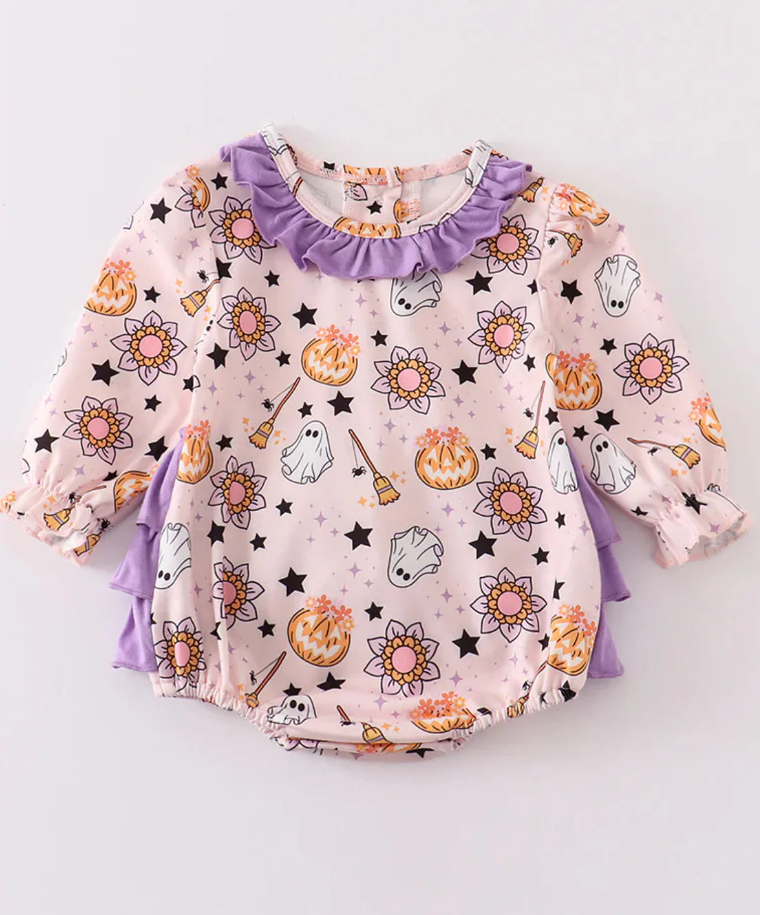 Purple Halloween Bubble  Size 3 mos