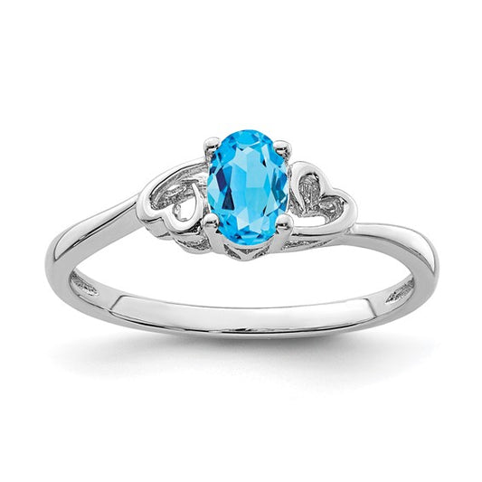 Sterling Silver Light Swiss Blue Topaz Ring