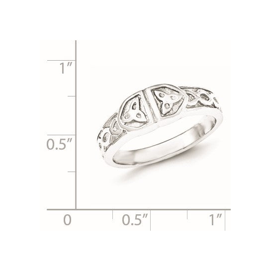 Sterling Silver Polished Fancy Ring - Size 8