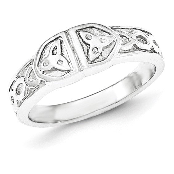 Sterling Silver Polished Fancy Ring - Size 8