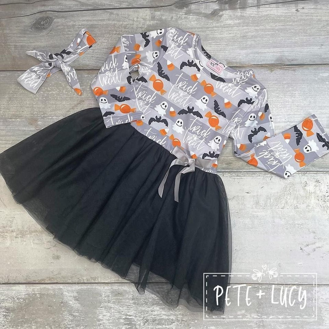 Trick or Treat Tulle Dress 12-18 mos