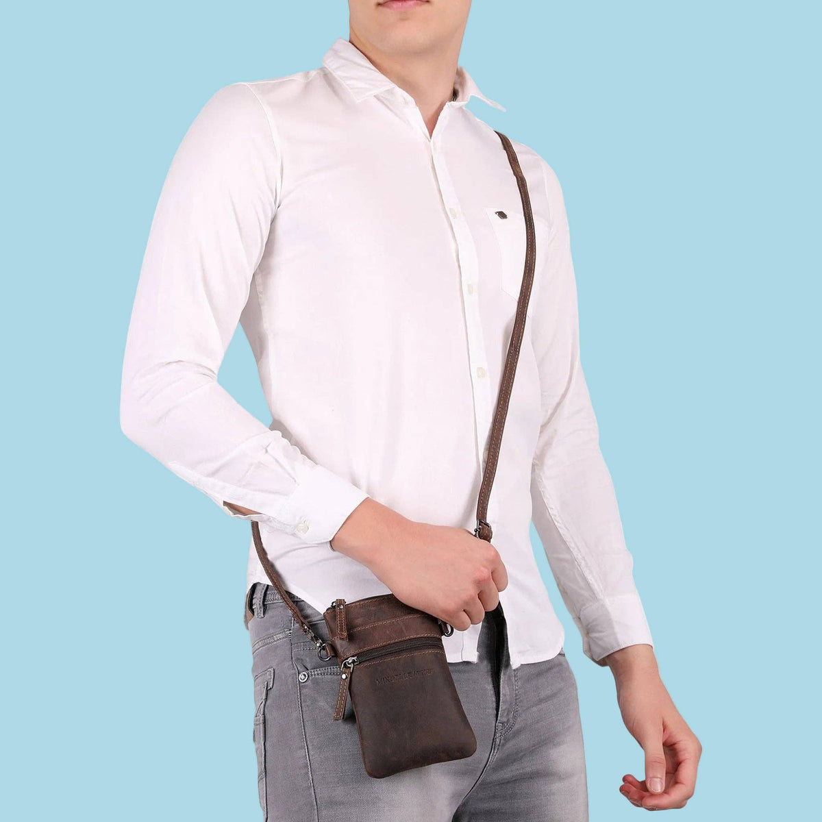 Ashford Leather Sling Bag – Unisex – Brown