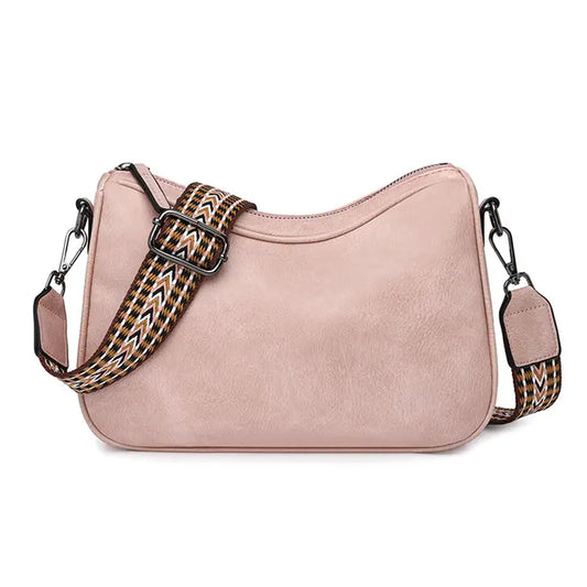 Retro Commuting Shoulder Bag ~ Pink