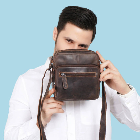 Cove Leather Crossbody Bag – Unisex – Brown
