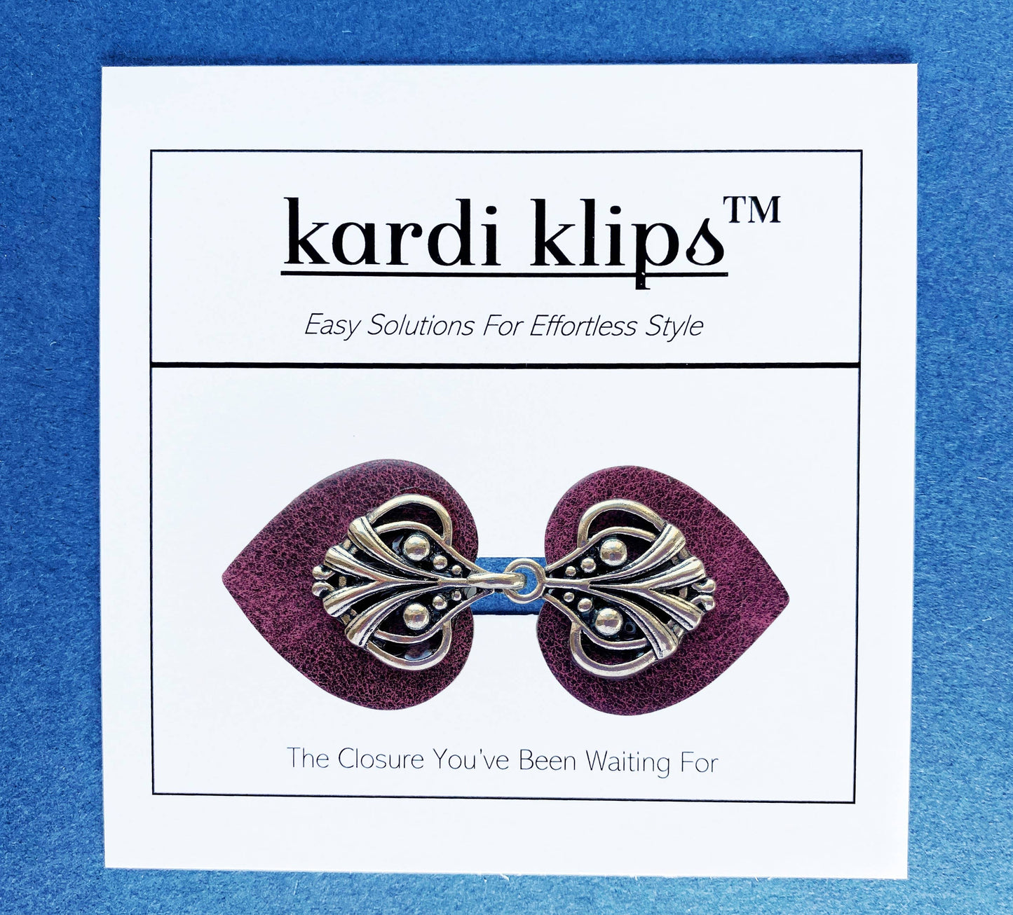 Clothing Cinch Clips, Steampunk Minimalist Vintage-Style - Plum
