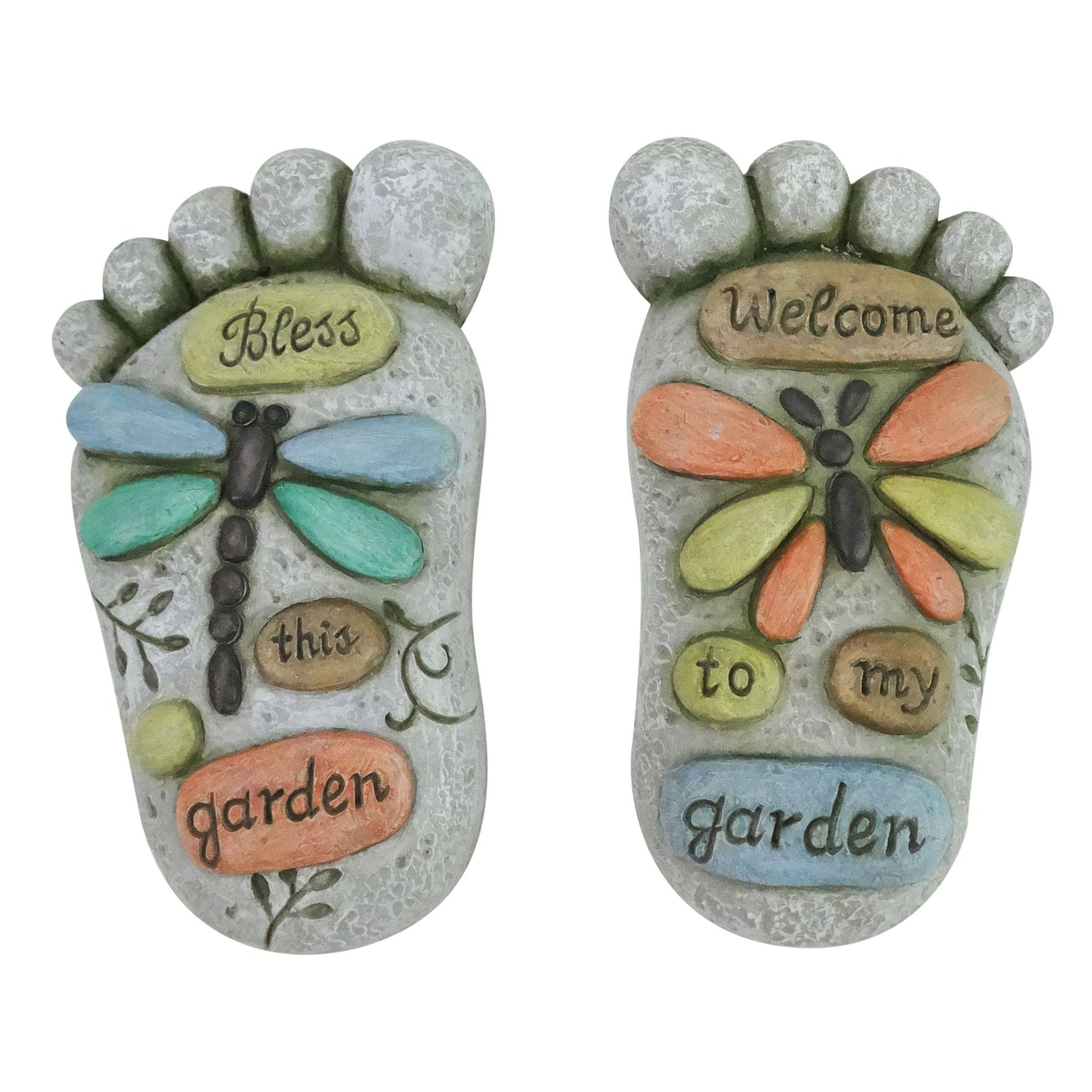 Alpine Foot-Shaped Butterfly & Dragonfly Stepping Stones, photo 2 of 3