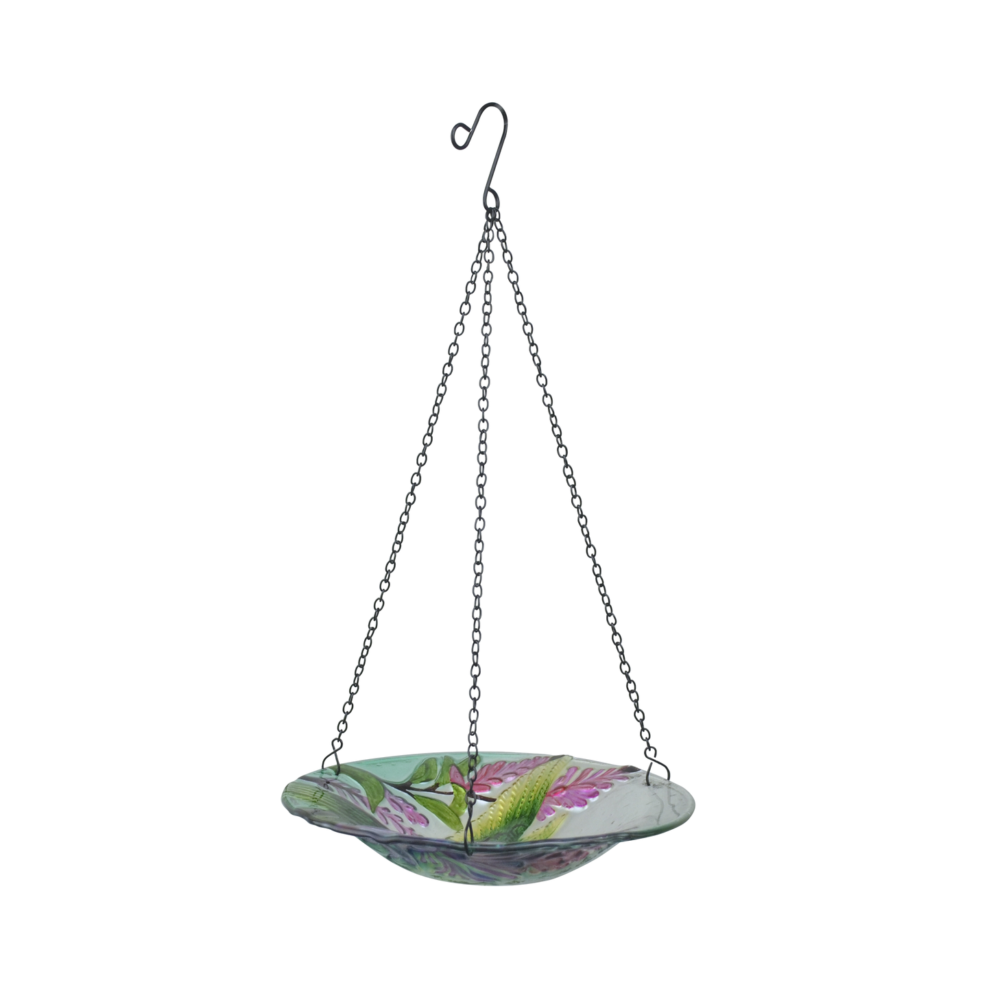 Hanging Birdbath with Hummingbird Design