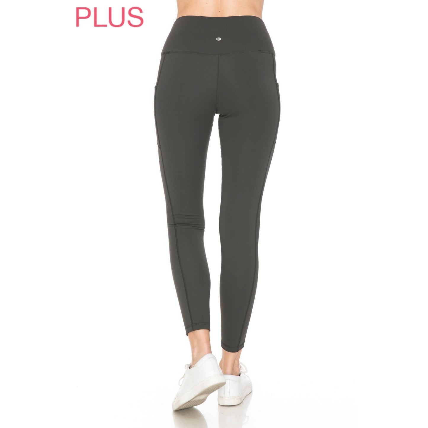 Plus Size Fleece Lined Activewear Leggings: Black