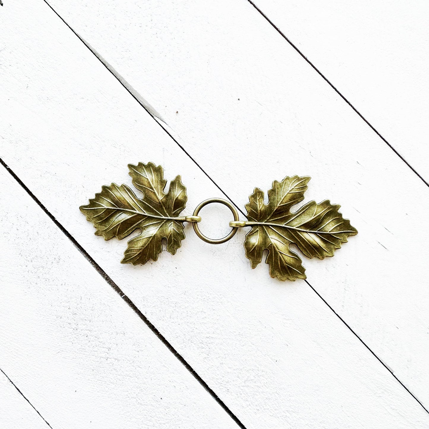 Dress Cinch Clips for Clothes, Metal Leaves Boho Renaissance