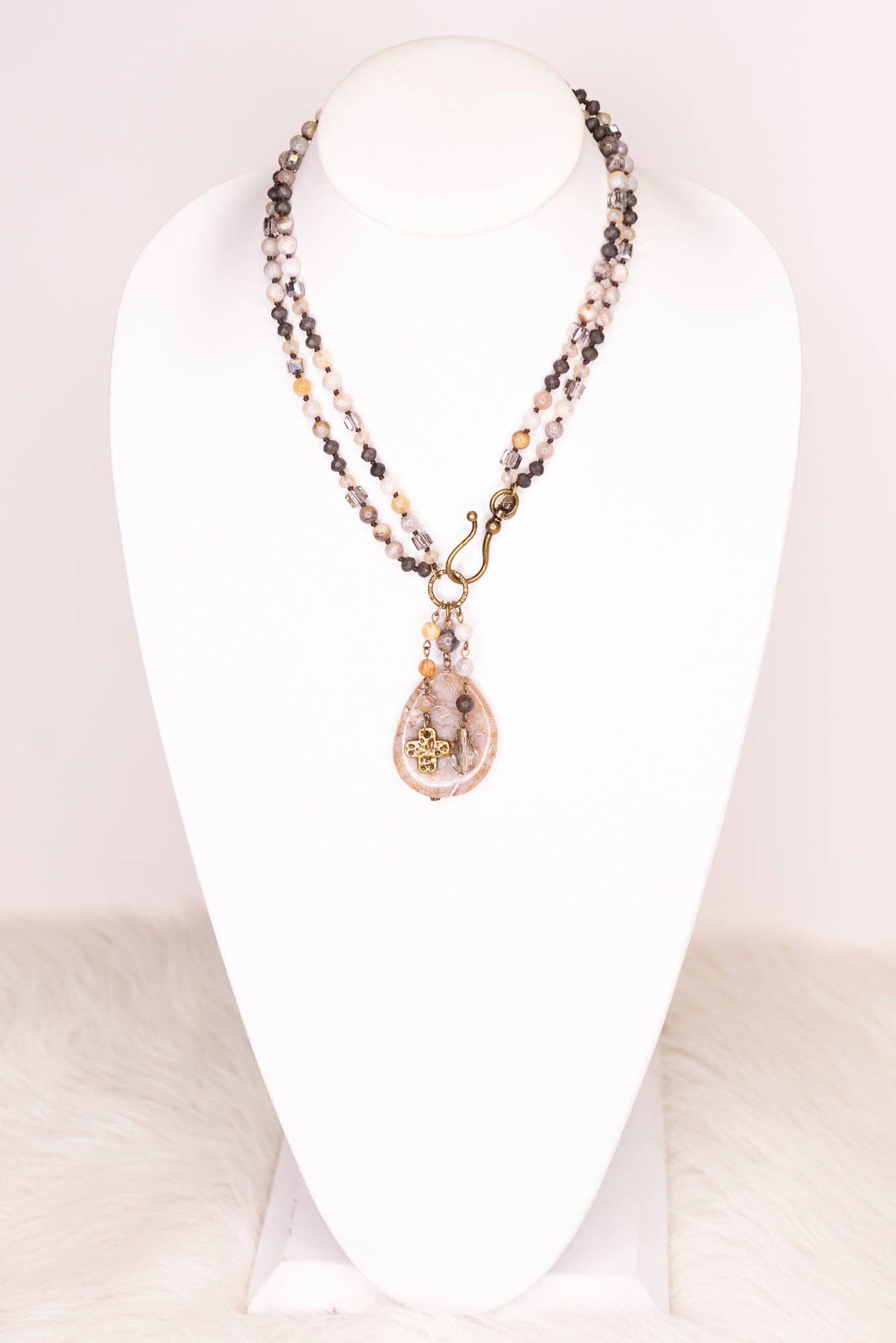 Gizelle Necklace in Grey