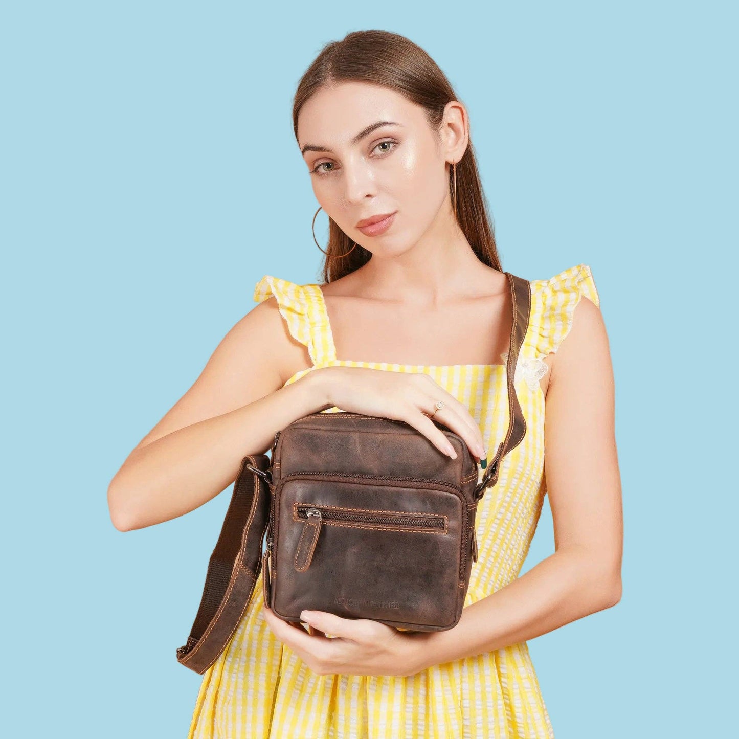 Cove Leather Crossbody Bag – Unisex – Brown