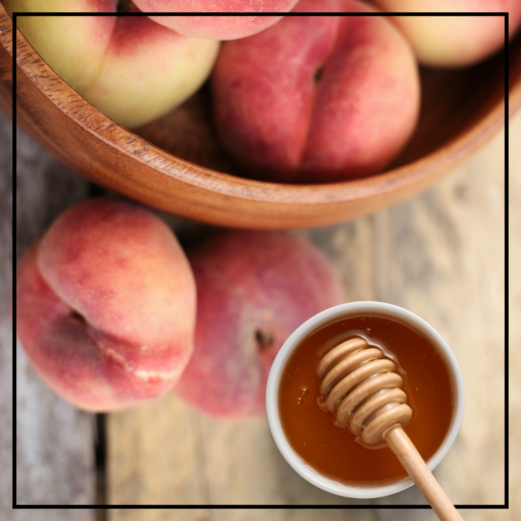 Peach Infused Raw Honey: 1 lb Bottle