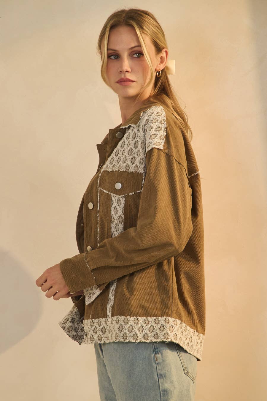 Corduroy Jacket: Taupe Brown