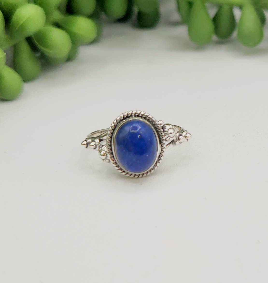 Lapis Lazuli Gemstone Sterling Silver (925) Ring Size 8