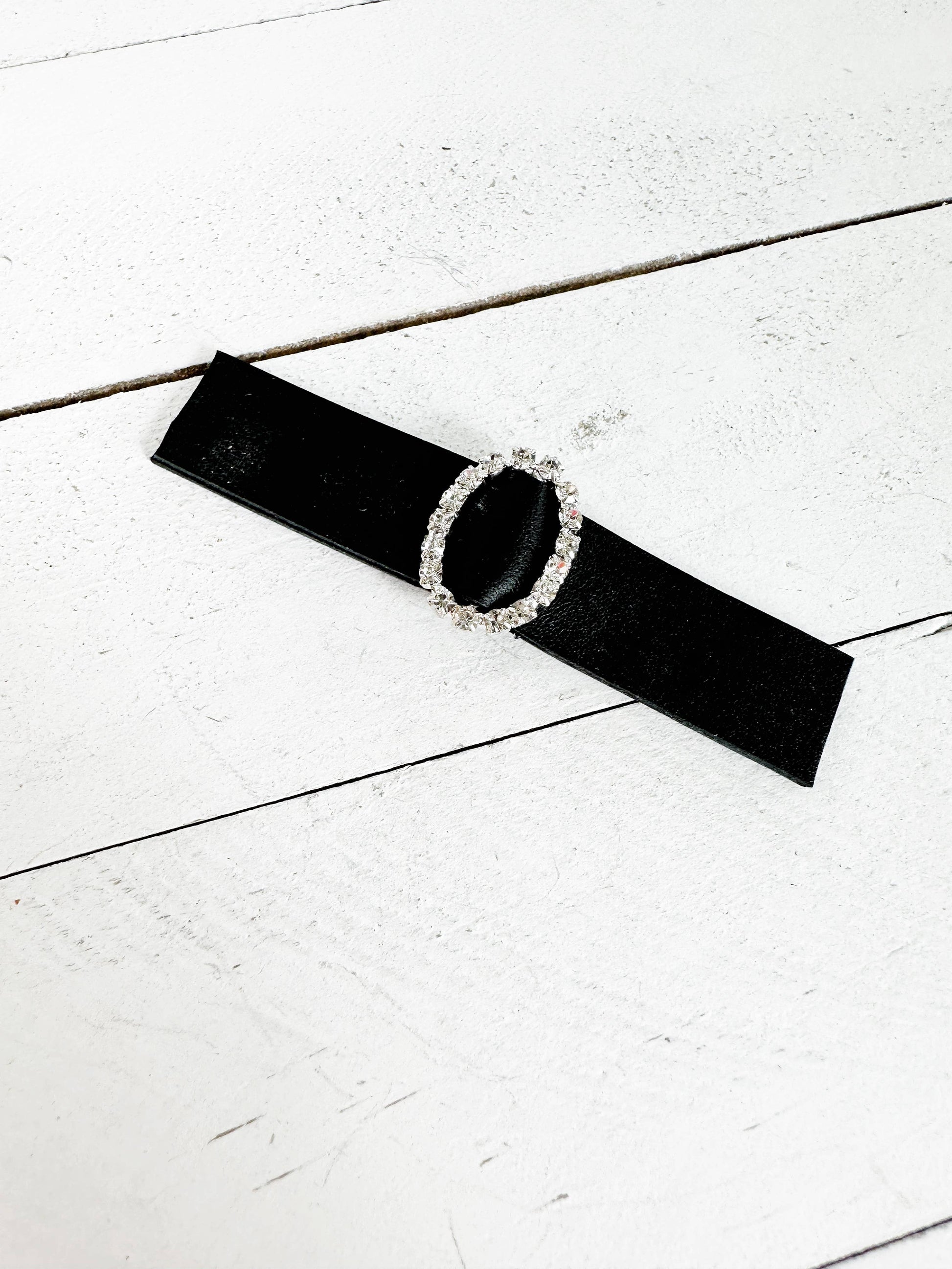 KardiKlips Cinch Clip - Black Leather & Rhinestones, photo 5 of 5