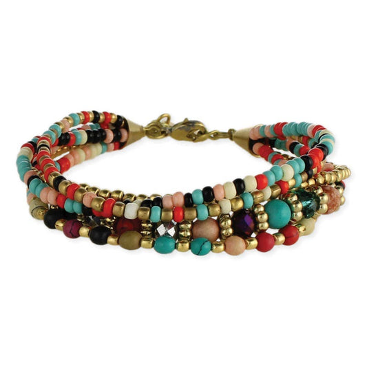 Bohemian Multi-Strand Beaded Bracelet, photo 2 of 2