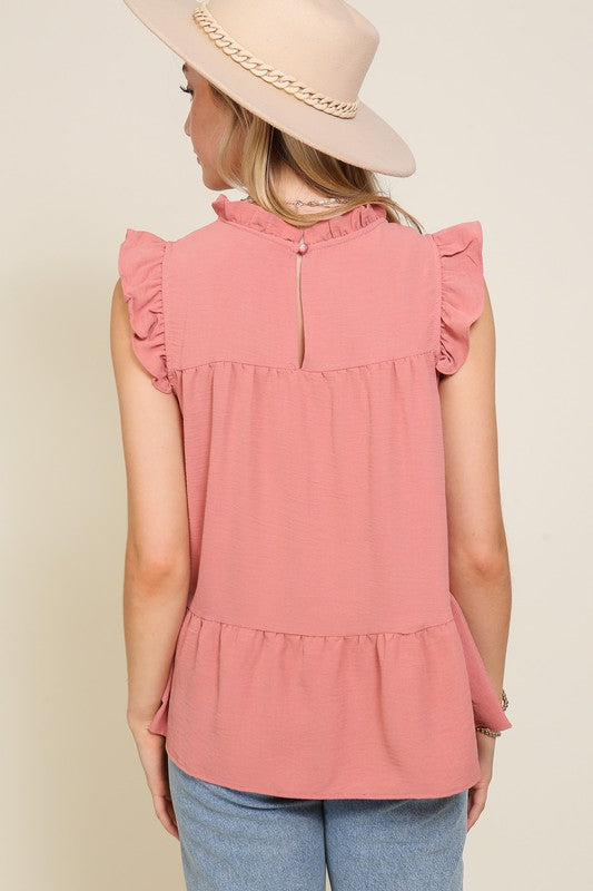 Boho Babydoll Airflow Top - Mauve, photo 3 of 3