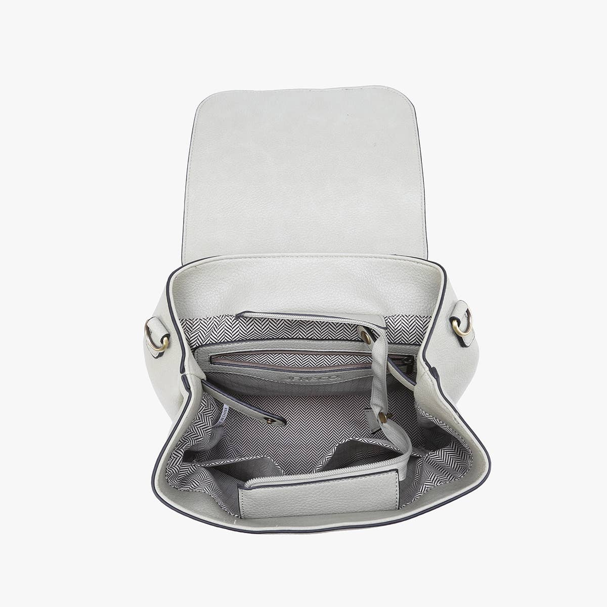 Light khaki vegan leather convertible backpack and shoulder bag, photo 4 of 4