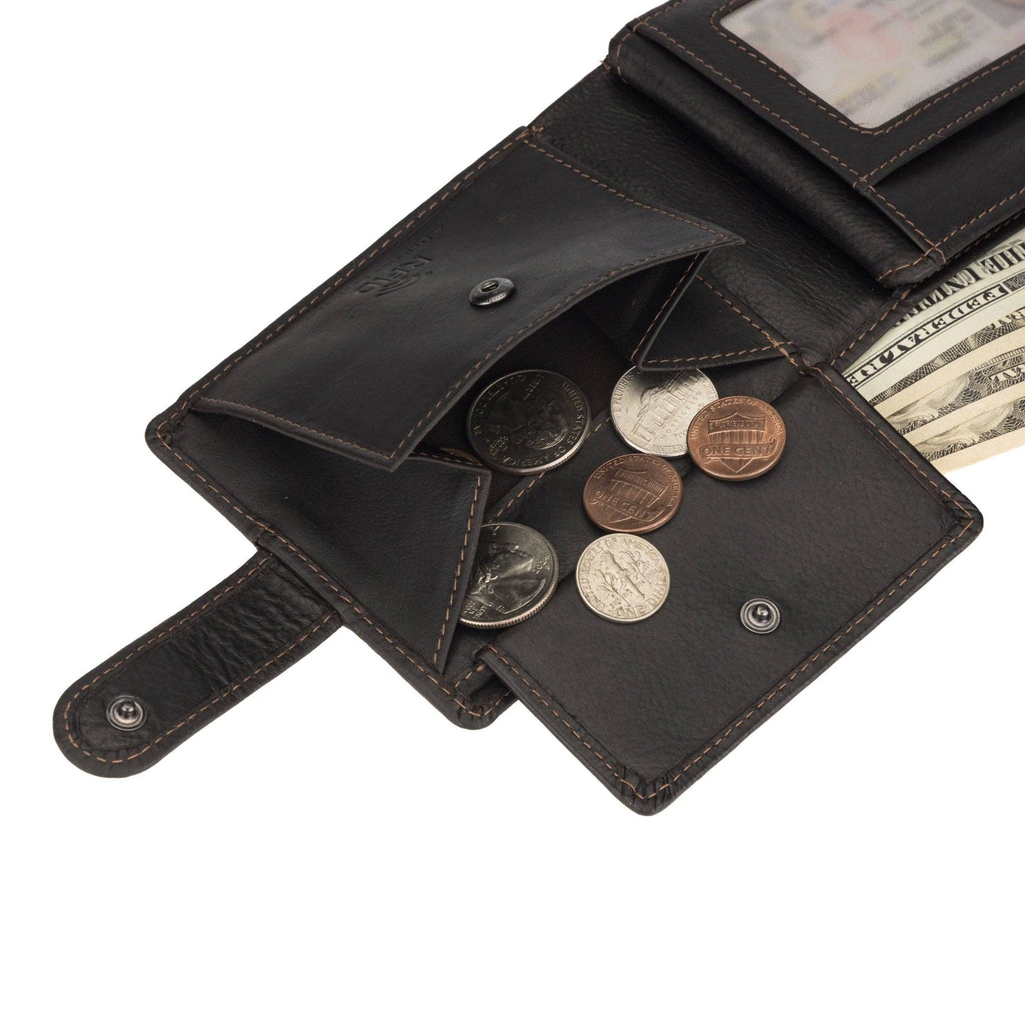 Phoenix Leather Clip Wallet – Men – Brown