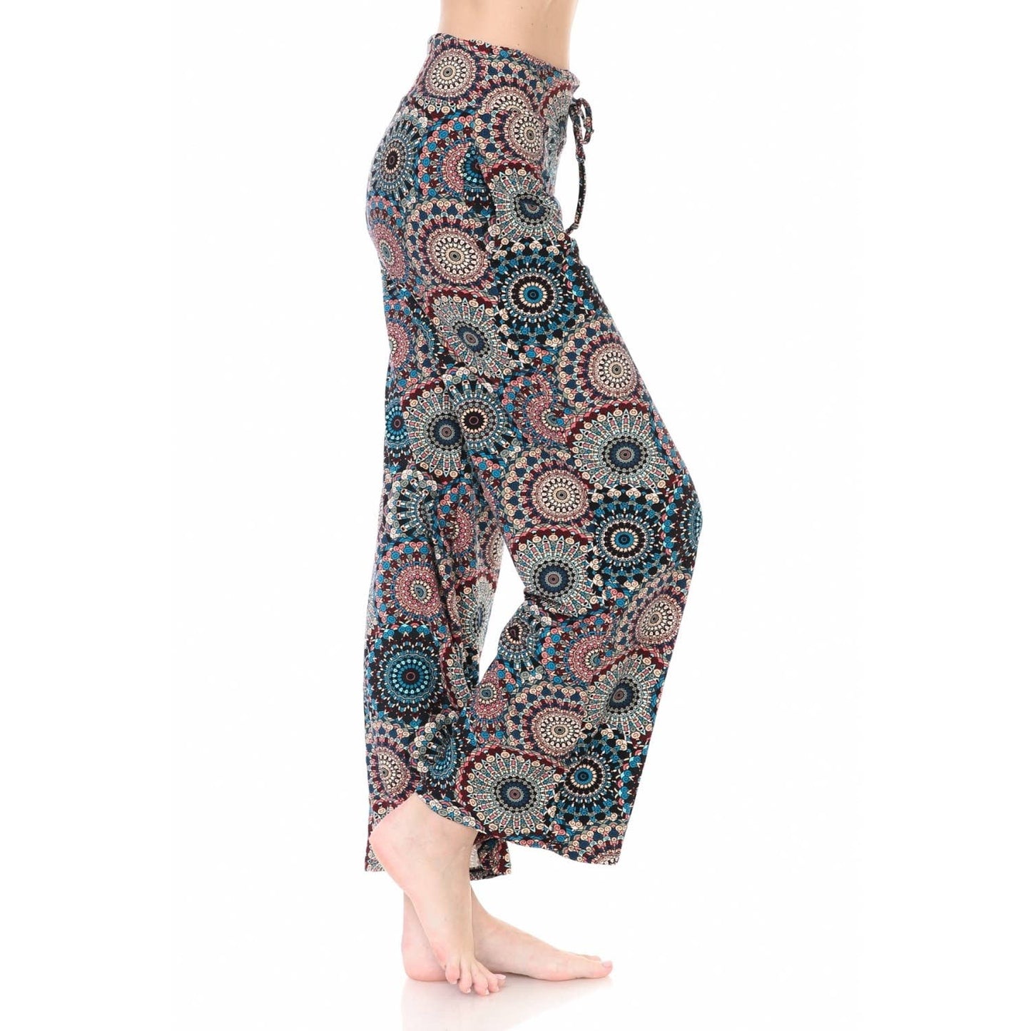 Buttery Soft Print Pajama Pants with Drawstring: MULTI