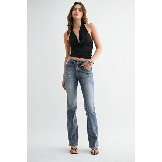MICA MID RISE BOOTCUT: GLACIAL ICE