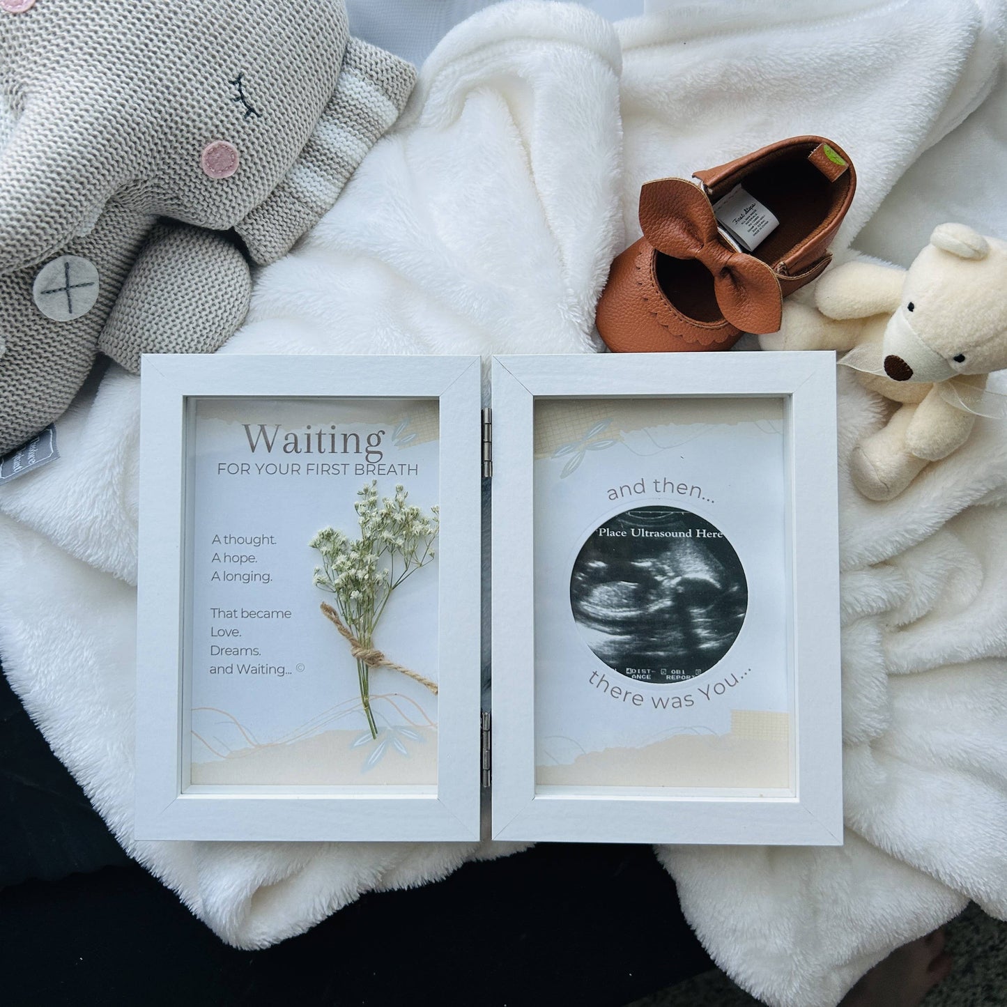 First Breath Ultrasound Keepsake Frame 4x6 Shadow Box