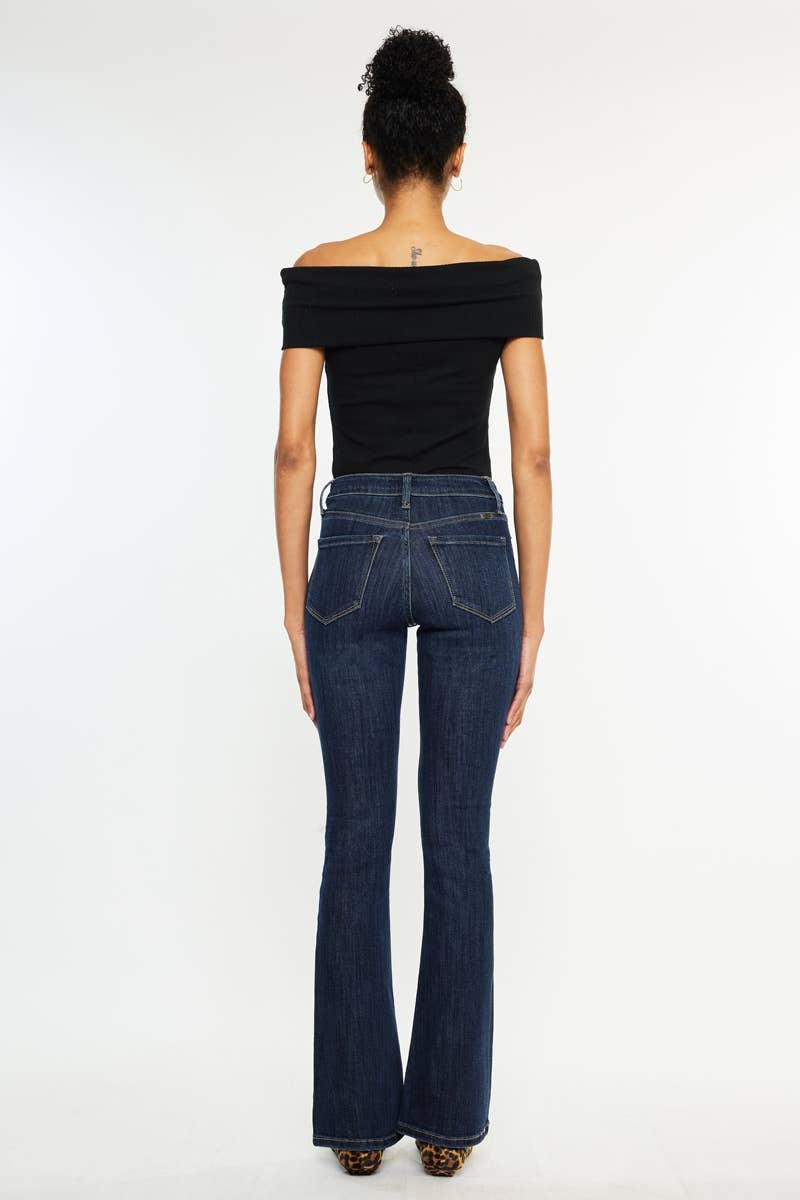 KAN CAN HIGH RISE BOOTCUT JEANS Dark Wash