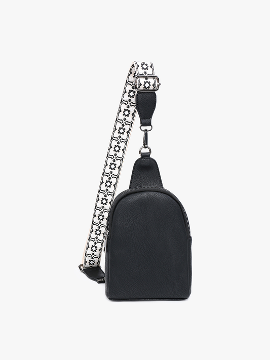 Ellen Sling Bag w/ Removable Guitar Strap: Black