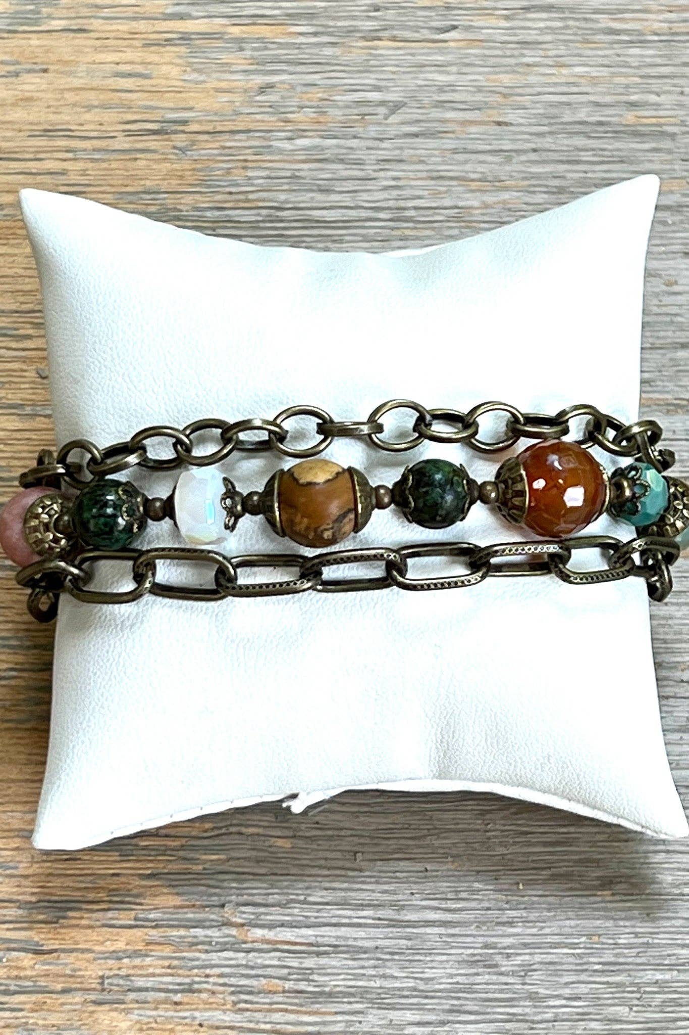 Carter 3-Layer Beaded Bracelet - Bronze, photo 2 of 4