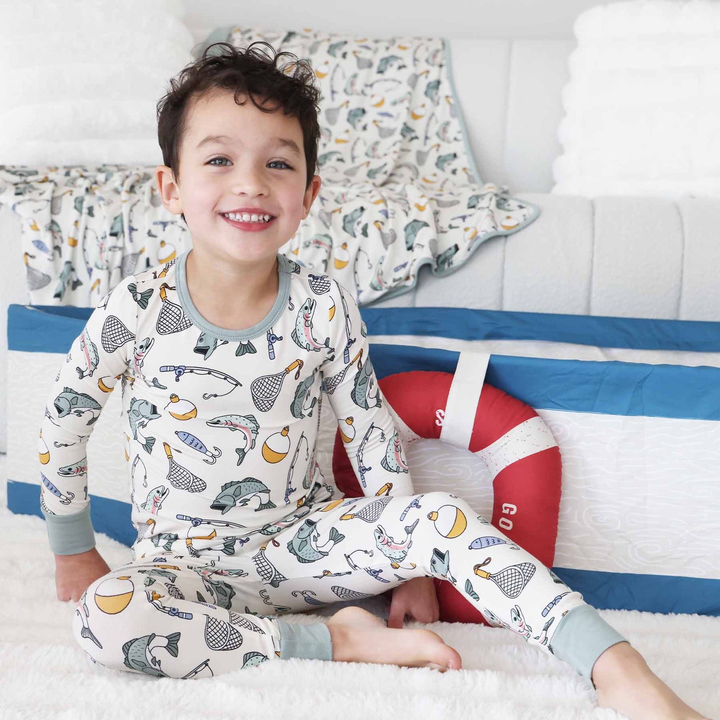 "Catch of the Day" Bamboo 2-Piece Pajama Set, photo 3 of 11