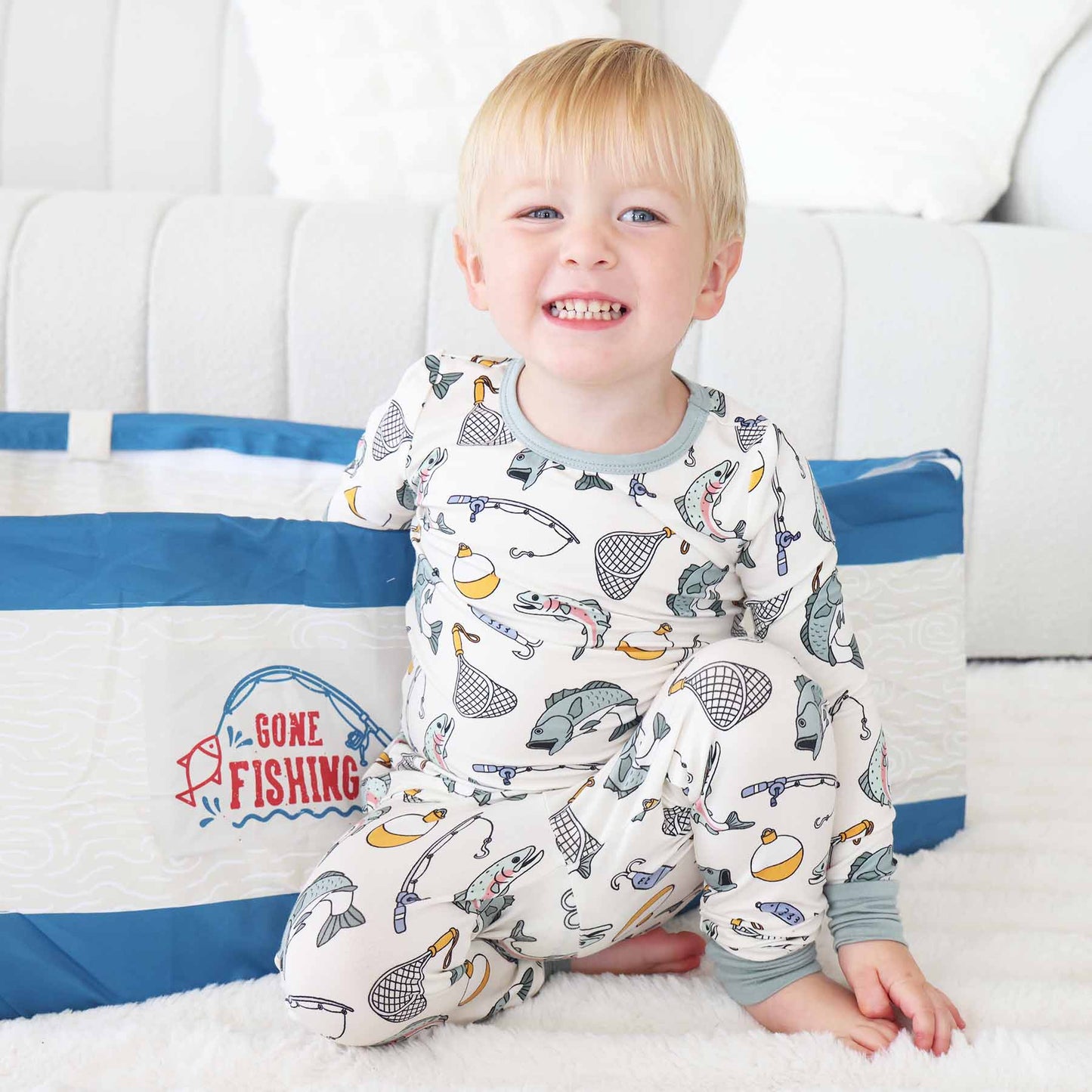 "Catch of the Day" Bamboo 2-Piece Pajama Set, photo 4 of 11