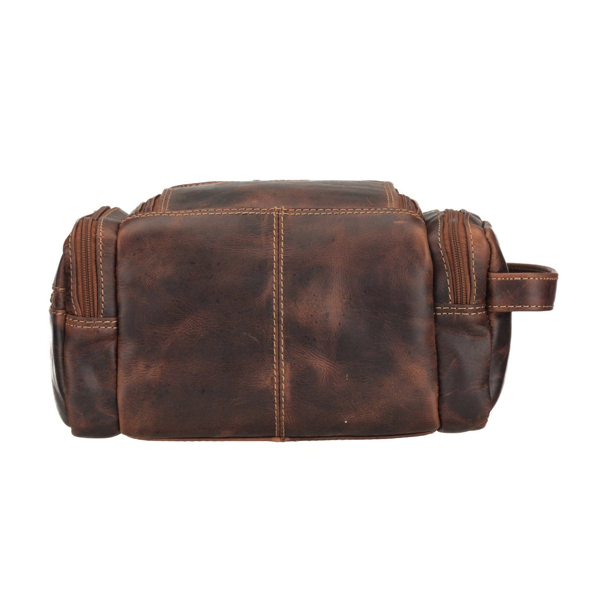 Premium Leather Toiletry Bag, Dopp Kit for Men – Winston – Chestnut
