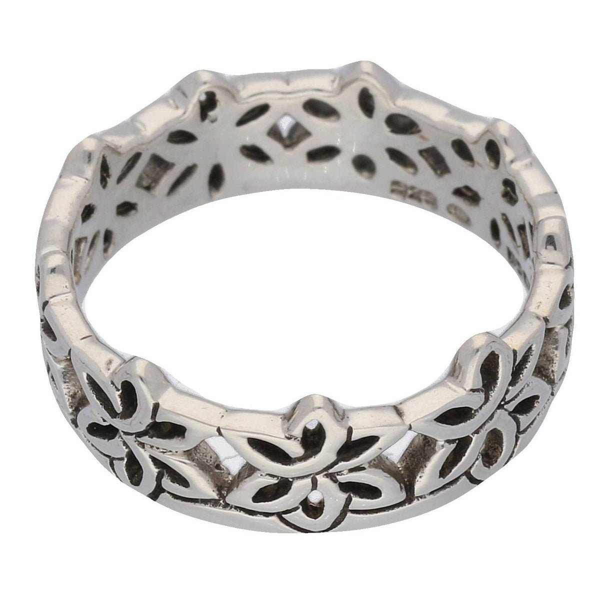 Sterling Silver Celtic Flower Knotwork Band Ring - Size 10, photo 2 of 3