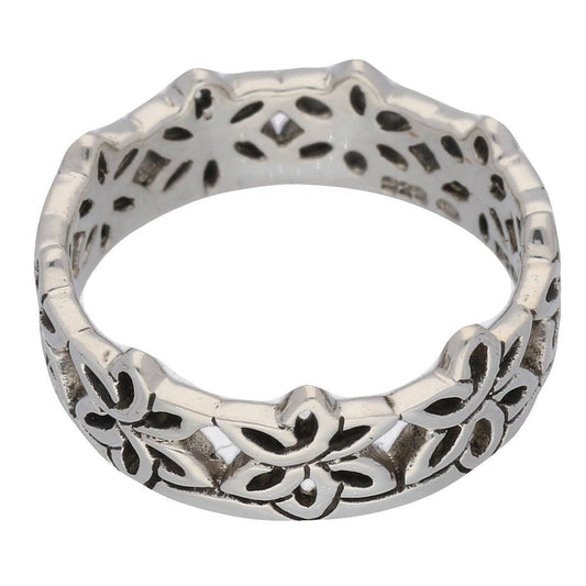 Sterling Silver Celtic Flower Knotwork Band Ring - Size 10, photo 2 of 3
