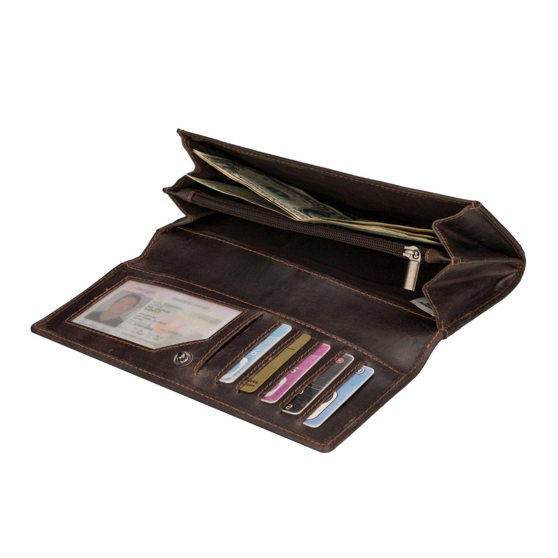 Charlotte Full-Grain Leather RFID Wallet - Women's, Brown, photo 2 of 8