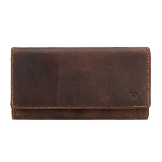 Charlotte Full-Grain Leather RFID Wallet - Women's, Chestnut