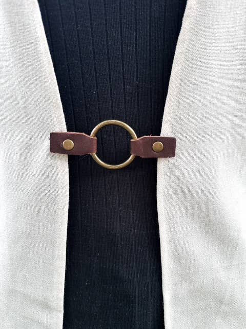 KardiKlips Cinch Clip - Bronze Ring & Studded Brown Leather, photo 4 of 7
