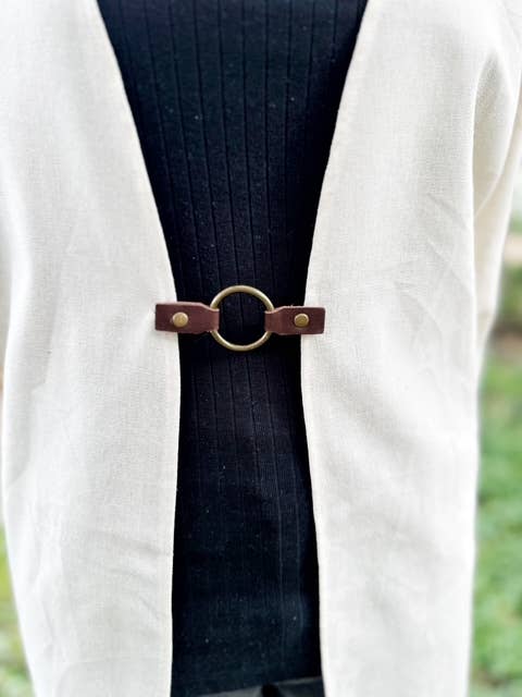 KardiKlips Cinch Clip - Bronze Ring & Studded Brown Leather, photo 6 of 7