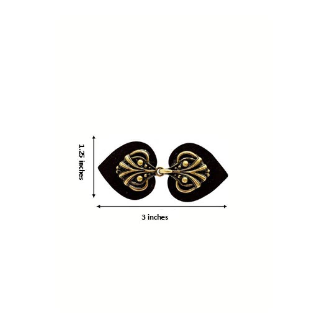 Size diagram: the closed clip measures 3 inches long by 1.25 inches tall