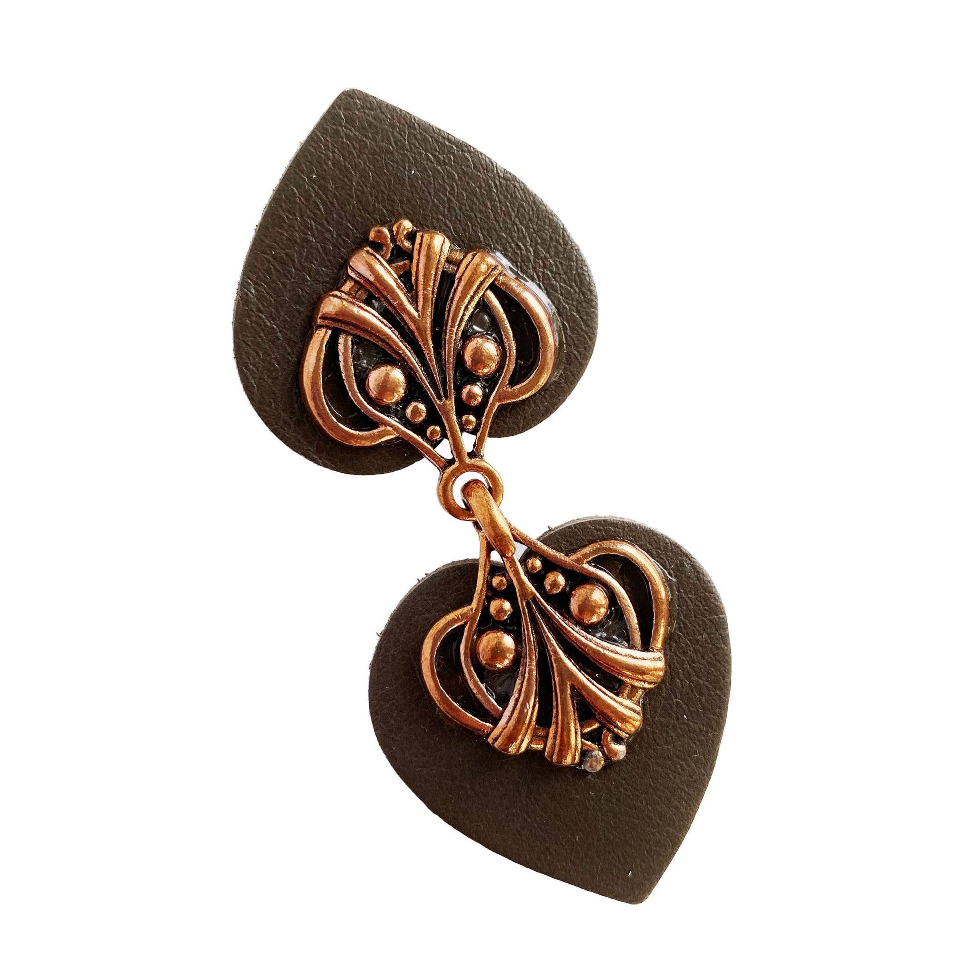 KardiKlips Leather Clothing Cinch Clip - Copper & Dark Gray, photo 4 of 6