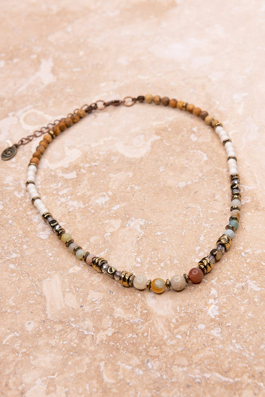 Hilary amazonite choker laid in a circle