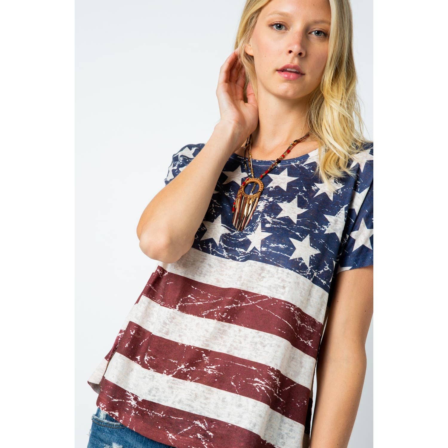 SHORT SLEEVE FLAG TOP