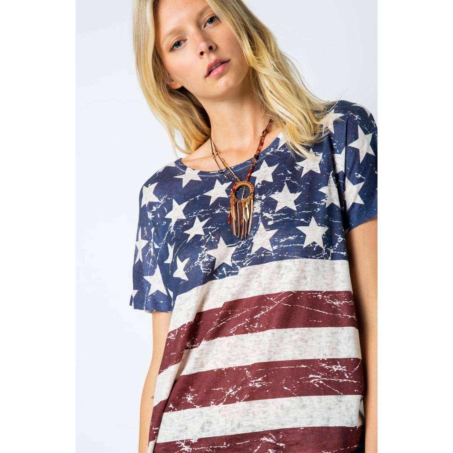 SHORT SLEEVE FLAG TOP