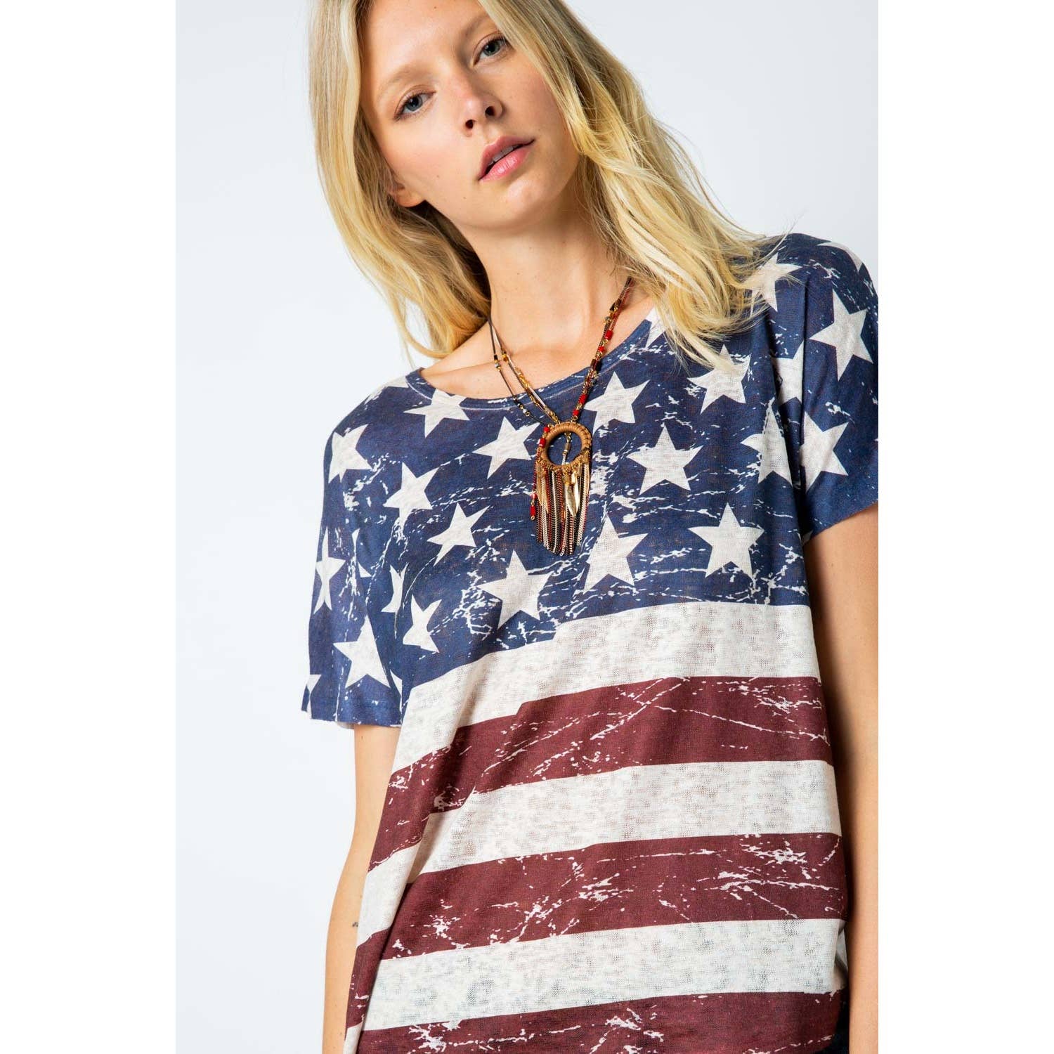 SHORT SLEEVE FLAG TOP