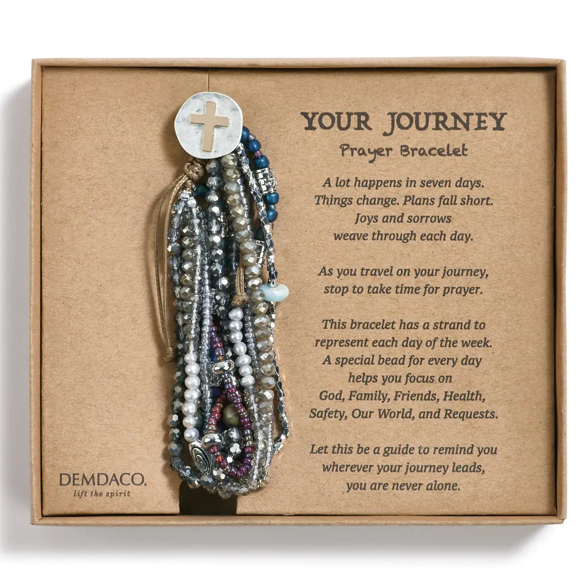 Beaded Prayer Bracelet - Gray