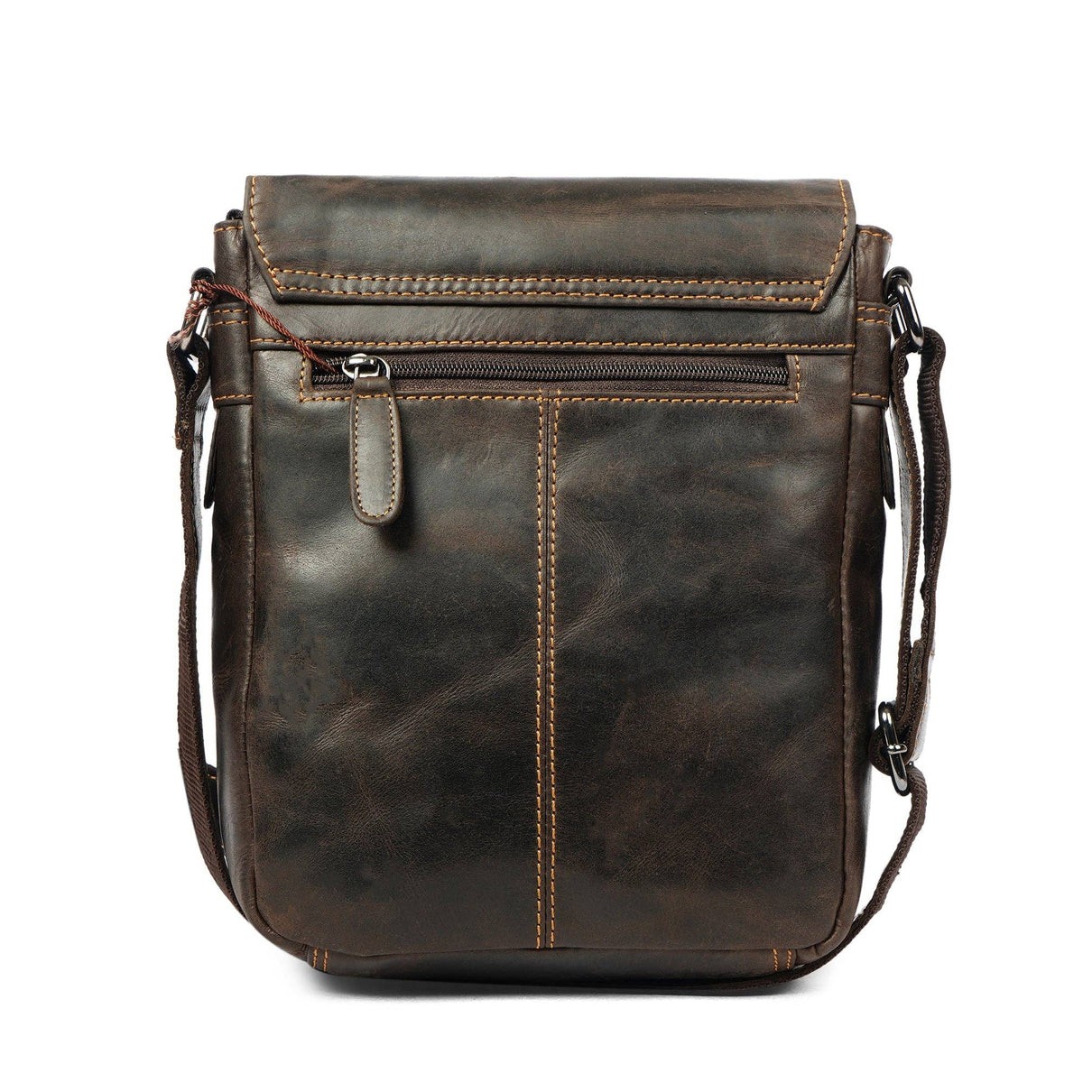 Dallas Leather Crossbody Bag - Brown Unisex, photo 7 of 8